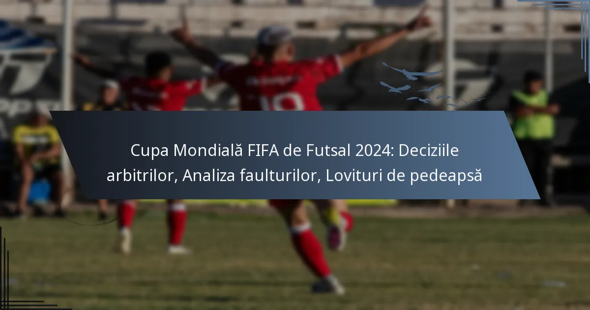 Cupa Mondială FIFA de Futsal 2024: Deciziile arbitrilor, Analiza faulturilor, Lovituri de pedeapsă