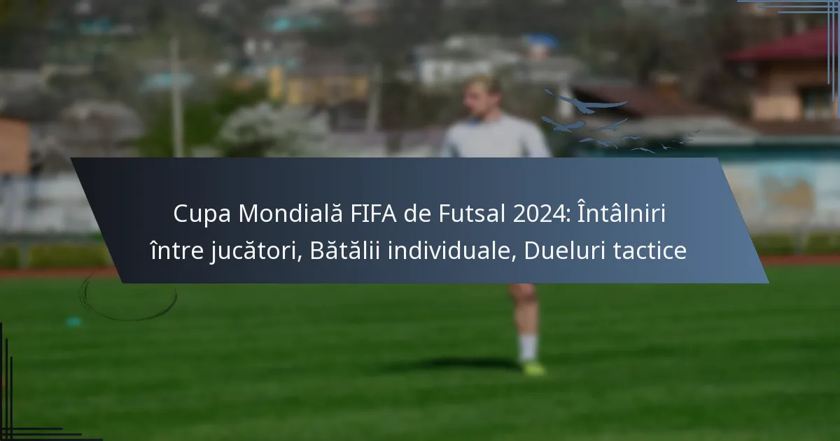 Cupa Mondială FIFA de Futsal 2024: Întâlniri între jucători, Bătălii individuale, Dueluri tactice