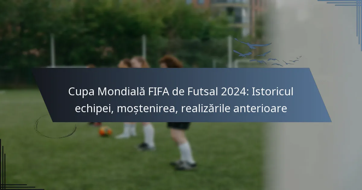 Cupa Mondială FIFA de Futsal 2024: Istoricul echipei, moștenirea, realizările anterioare