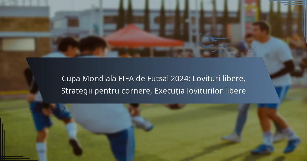 Cupa Mondială FIFA de Futsal 2024: Lovituri libere, Strategii pentru cornere, Execuția loviturilor libere