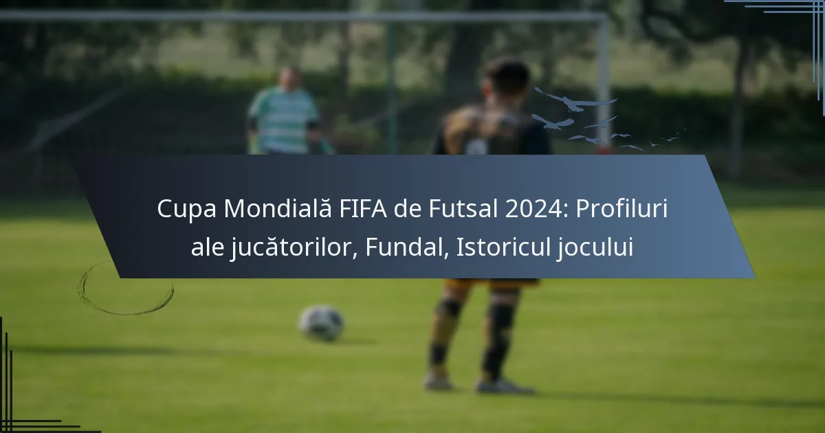 Cupa Mondială FIFA de Futsal 2024: Profiluri ale jucătorilor, Fundal, Istoricul jocului