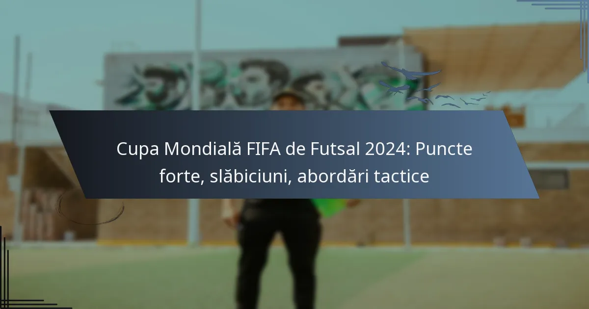 Cupa Mondială FIFA de Futsal 2024: Puncte forte, slăbiciuni, abordări tactice