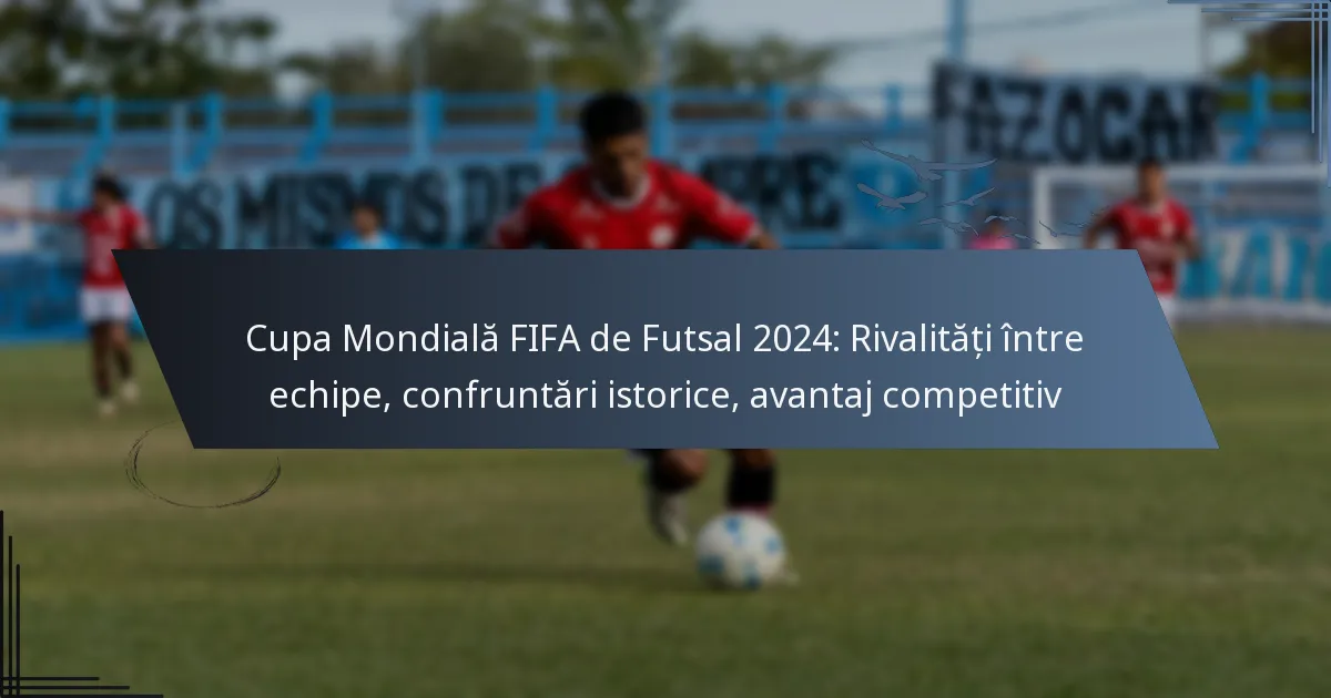 Cupa Mondială FIFA de Futsal 2024: Rivalități între echipe, confruntări istorice, avantaj competitiv