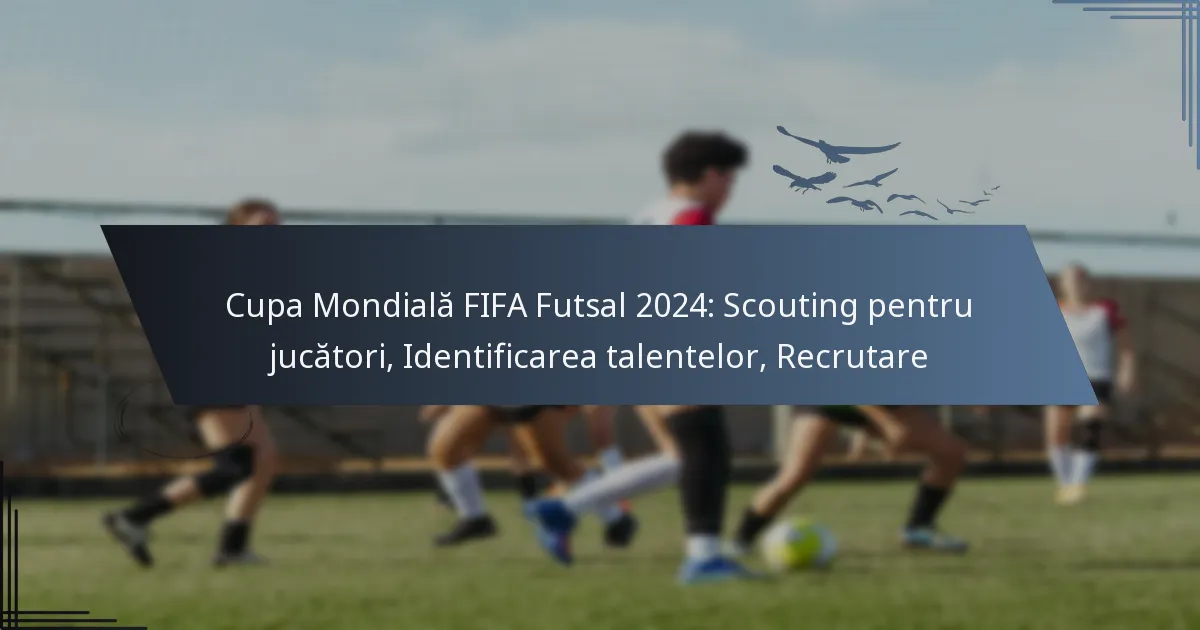 Cupa Mondială FIFA Futsal 2024: Scouting pentru jucători, Identificarea talentelor, Recrutare